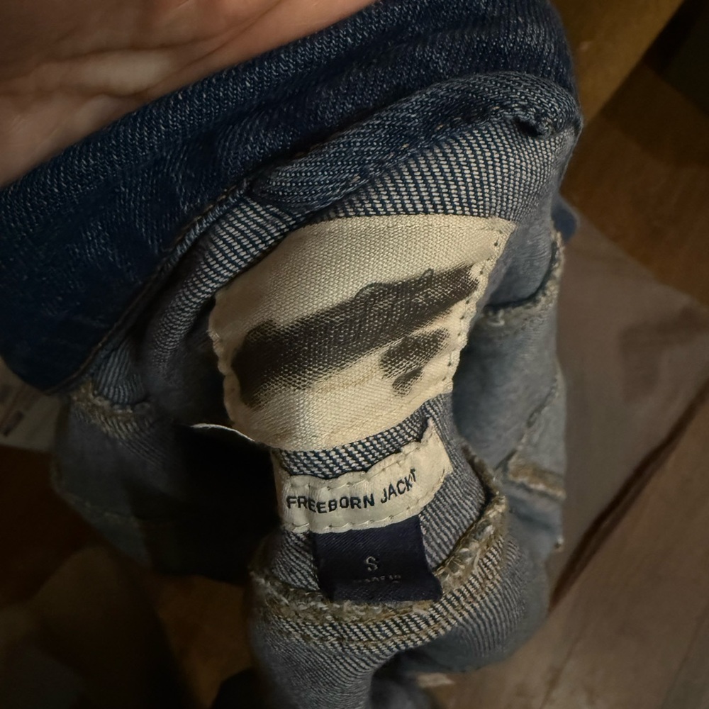 Universal Thread Denim Fringe Jacket Size Small - image 3